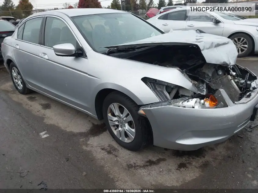 1HGCP2F48AA000890 2010 Honda Accord 2.4 Lx-P