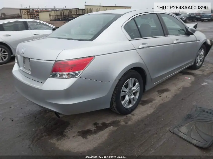 1HGCP2F48AA000890 2010 Honda Accord 2.4 Lx-P