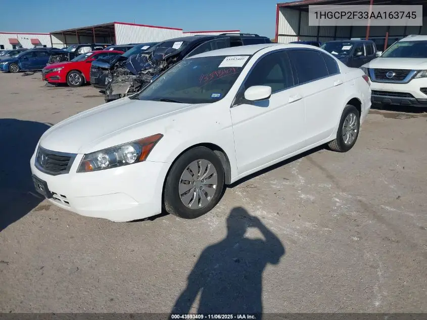 1HGCP2F33AA163745 2010 Honda Accord 2.4 Lx