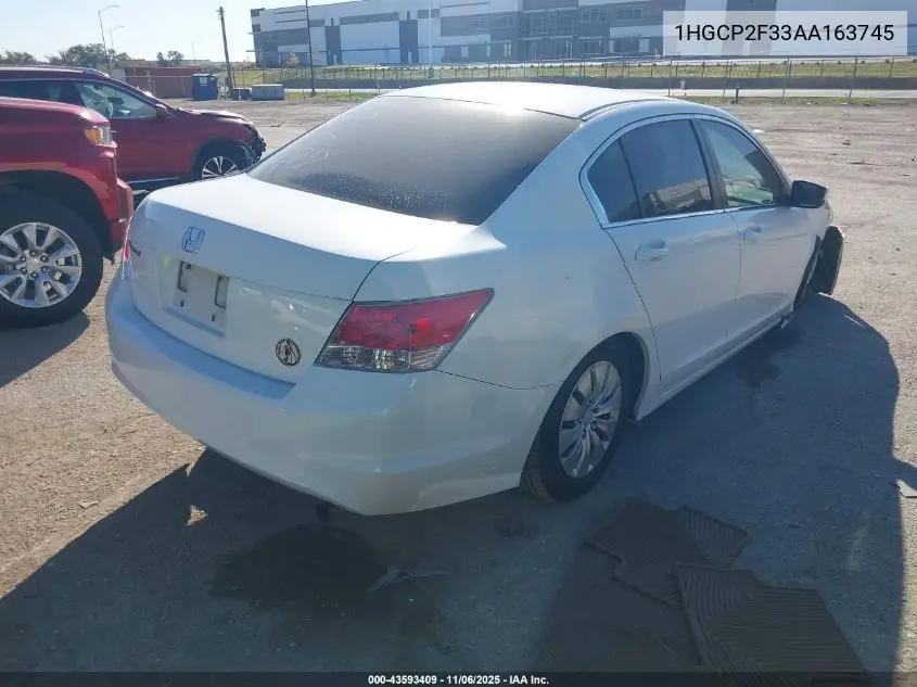 1HGCP2F33AA163745 2010 Honda Accord 2.4 Lx