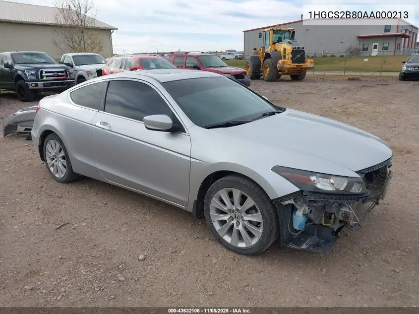 1HGCS2B80AA000213 2010 Honda Accord 3.5 Ex-L