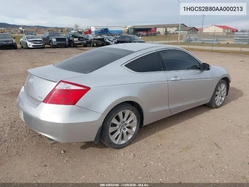 1HGCS2B80AA000213 2010 Honda Accord 3.5 Ex-L