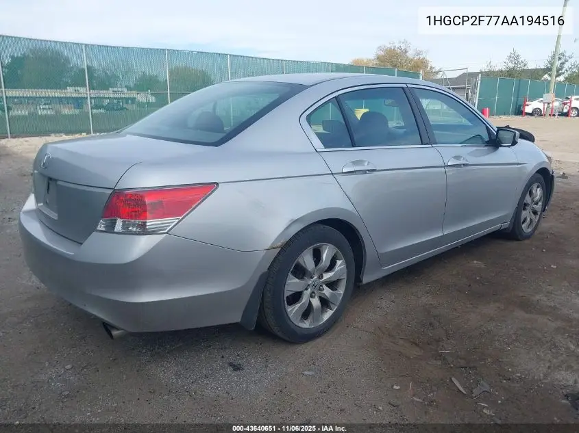 1HGCP2F77AA194516 2010 Honda Accord 2.4 Ex
