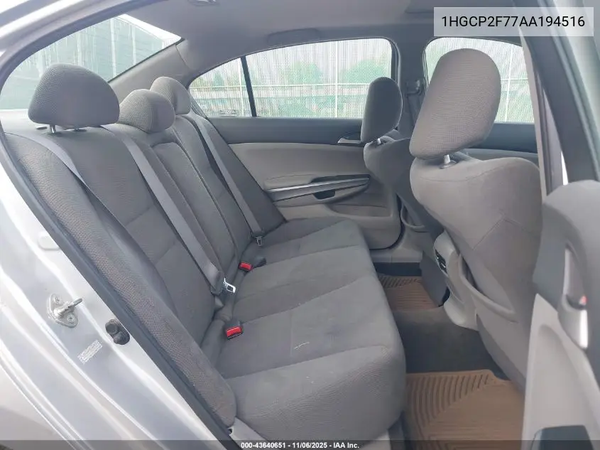 1HGCP2F77AA194516 2010 Honda Accord 2.4 Ex