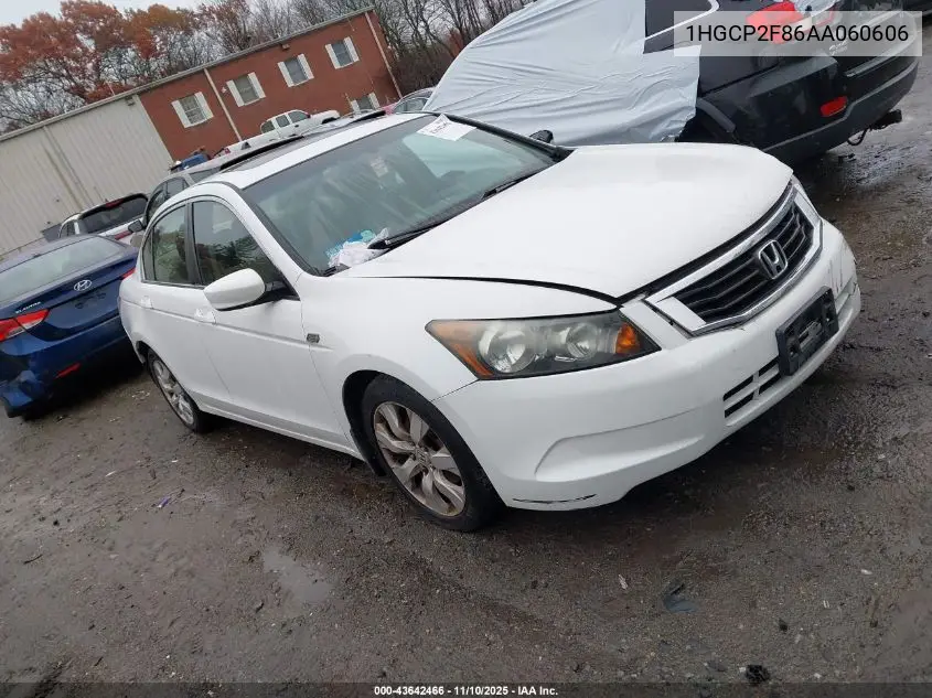 1HGCP2F86AA060606 2010 Honda Accord 2.4 Ex-L