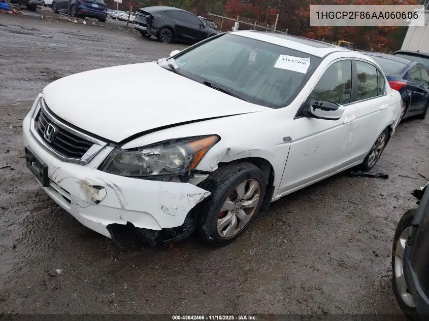 1HGCP2F86AA060606 2010 Honda Accord 2.4 Ex-L