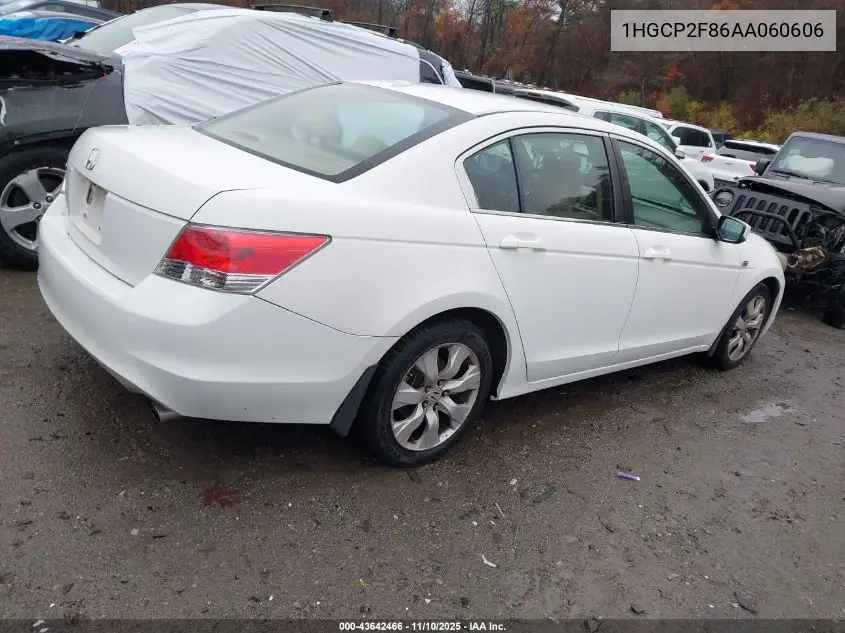 1HGCP2F86AA060606 2010 Honda Accord 2.4 Ex-L