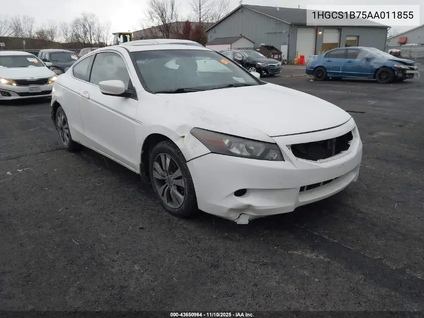 1HGCS1B75AA011855 2010 Honda Accord 2.4 Ex