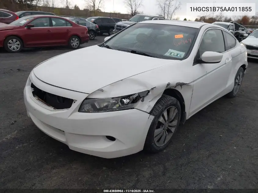 1HGCS1B75AA011855 2010 Honda Accord 2.4 Ex