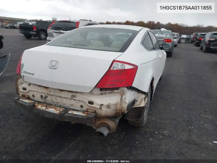 1HGCS1B75AA011855 2010 Honda Accord 2.4 Ex