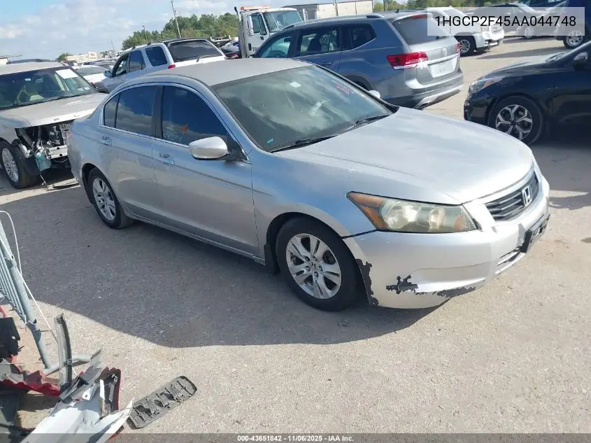 1HGCP2F45AA044748 2010 Honda Accord 2.4 Lx-P