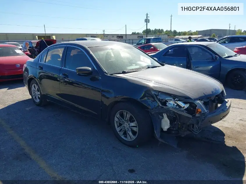 1HGCP2F4XAA056801 2010 Honda Accord 2.4 Lx-P