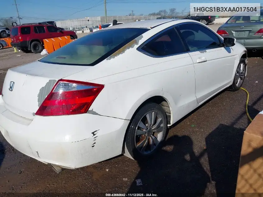 1HGCS1B3XAA017504 2010 Honda Accord 2.4 Lx-S