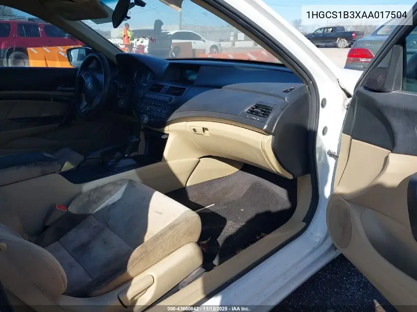 1HGCS1B3XAA017504 2010 Honda Accord 2.4 Lx-S