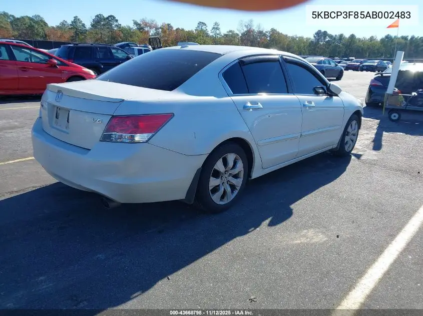 5KBCP3F85AB002483 2010 Honda Accord 3.5 Ex-L