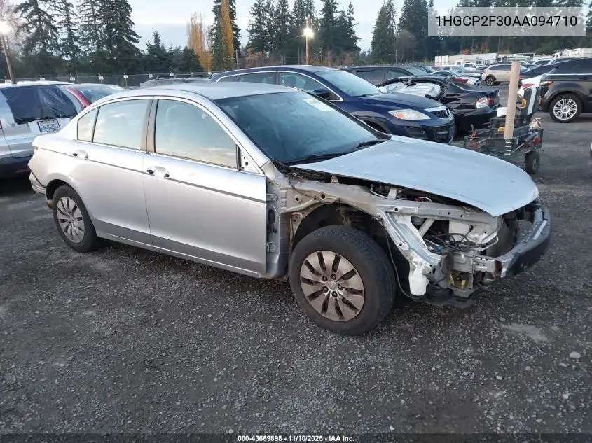 1HGCP2F30AA094710 2010 Honda Accord 2.4 Lx