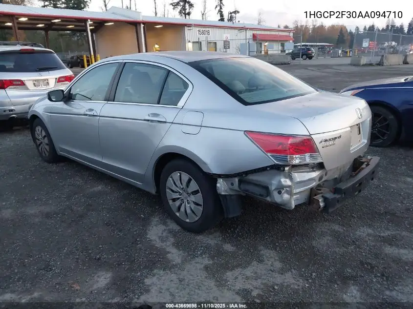 1HGCP2F30AA094710 2010 Honda Accord 2.4 Lx