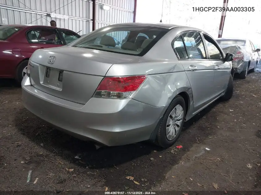1HGCP2F39AA003305 2010 Honda Accord 2.4 Lx