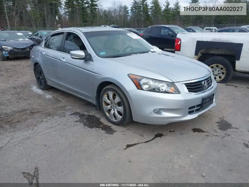 1HGCP3F80AA002027 2010 Honda Accord 3.5 Ex-L