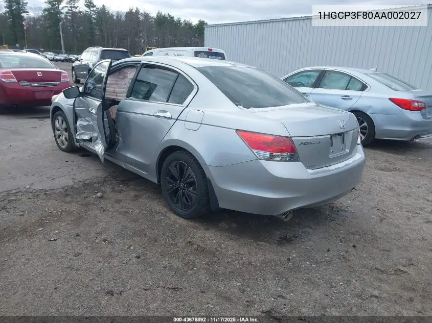 1HGCP3F80AA002027 2010 Honda Accord 3.5 Ex-L