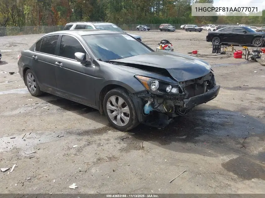 1HGCP2F81AA077071 2010 Honda Accord 2.4 Ex-L