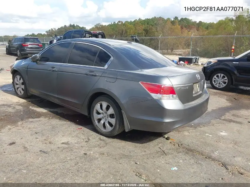 1HGCP2F81AA077071 2010 Honda Accord 2.4 Ex-L