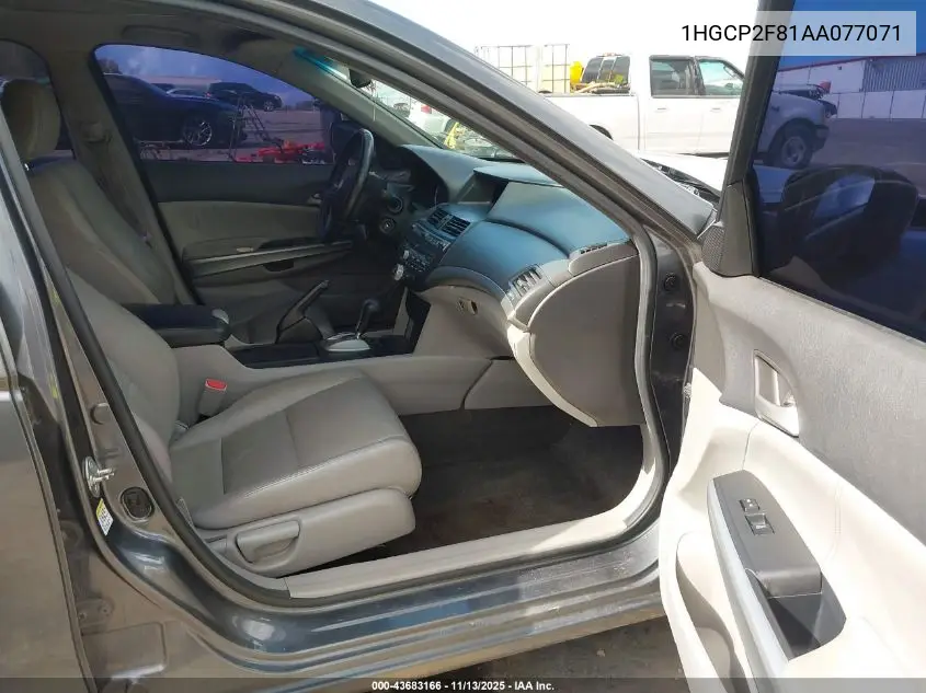 1HGCP2F81AA077071 2010 Honda Accord 2.4 Ex-L
