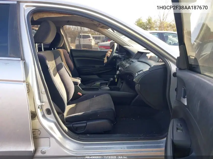 1HGCP2F38AA187670 2010 Honda Accord 2.4 Lx