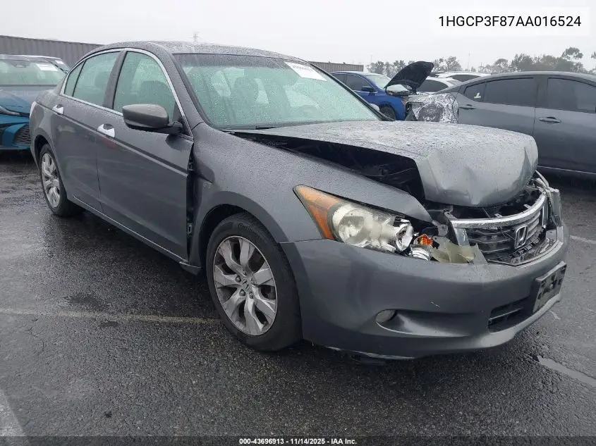 1HGCP3F87AA016524 2010 Honda Accord 3.5 Ex-L