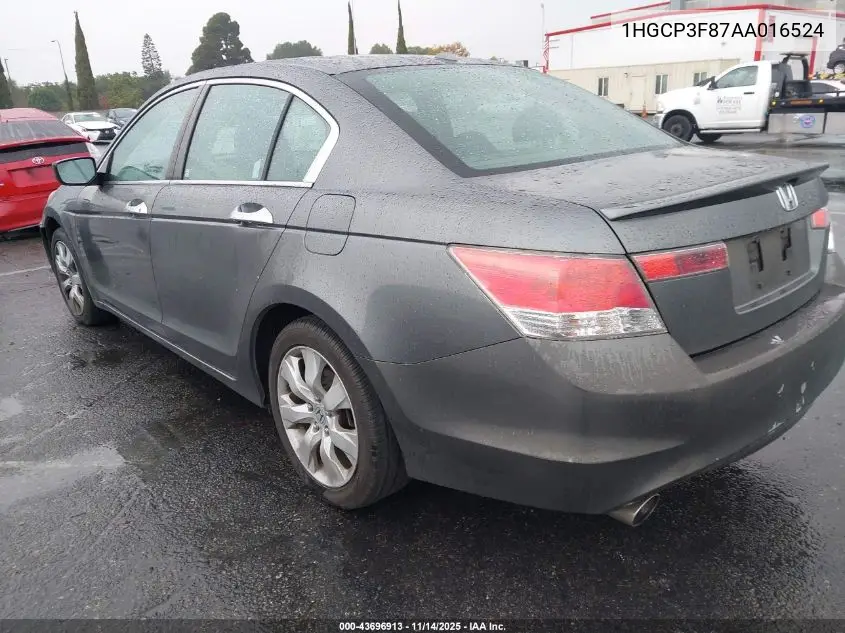 1HGCP3F87AA016524 2010 Honda Accord 3.5 Ex-L