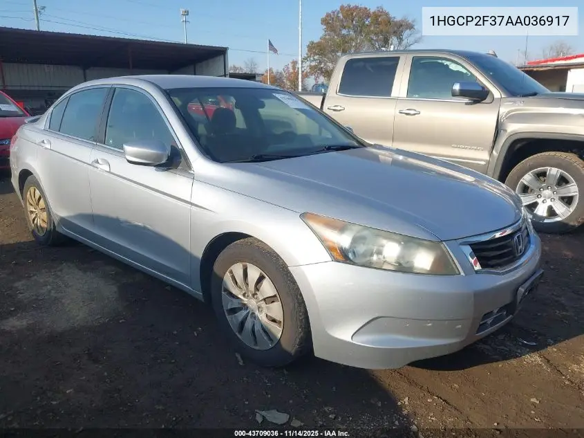 1HGCP2F37AA036917 2010 Honda Accord 2.4 Lx