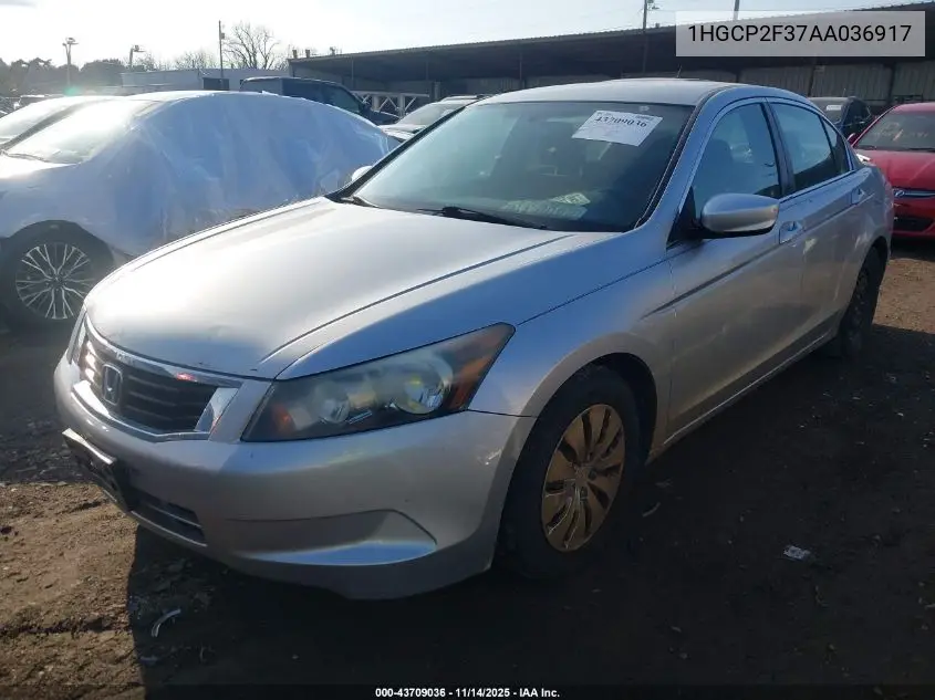 1HGCP2F37AA036917 2010 Honda Accord 2.4 Lx