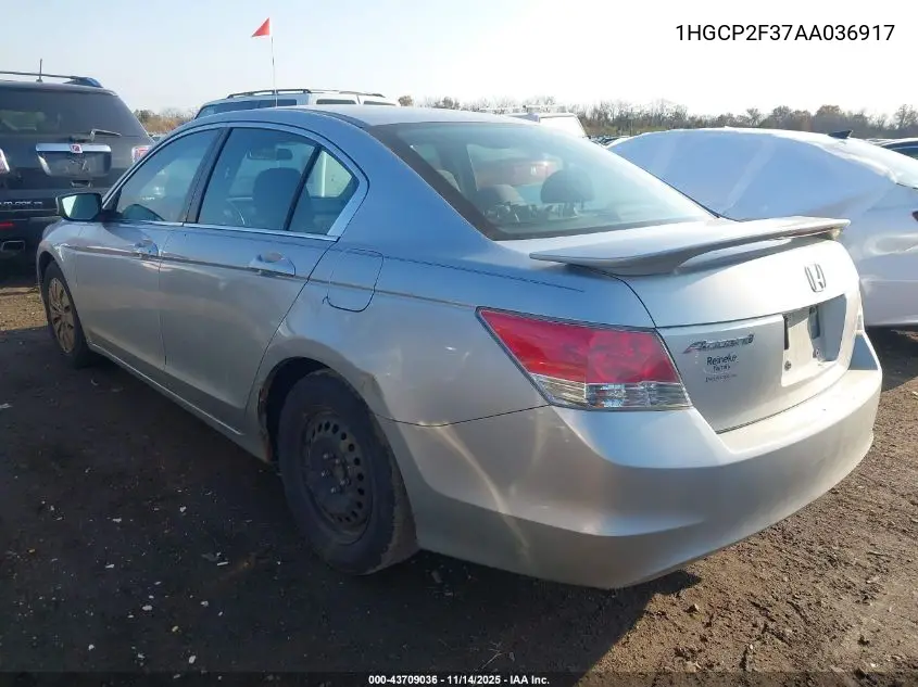 1HGCP2F37AA036917 2010 Honda Accord 2.4 Lx