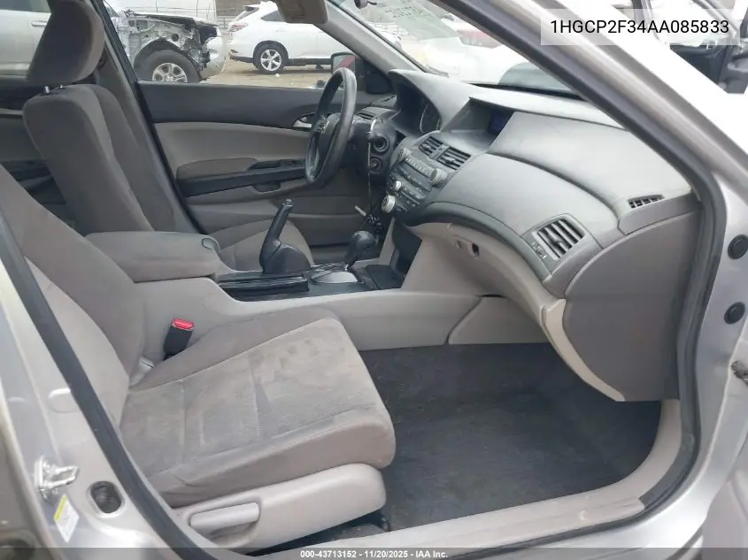 1HGCP2F34AA085833 2010 Honda Accord 2.4 Lx