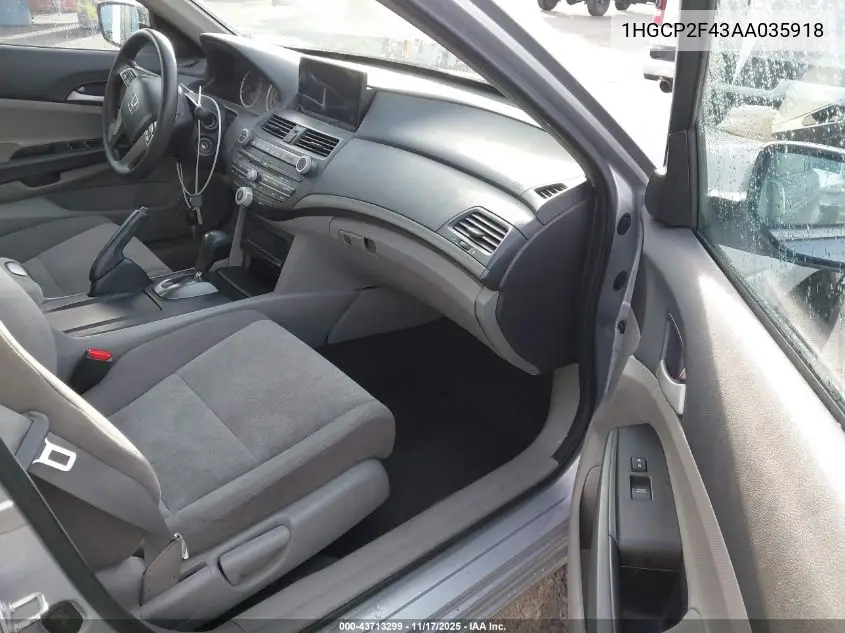 1HGCP2F43AA035918 2010 Honda Accord 2.4 Lx-P