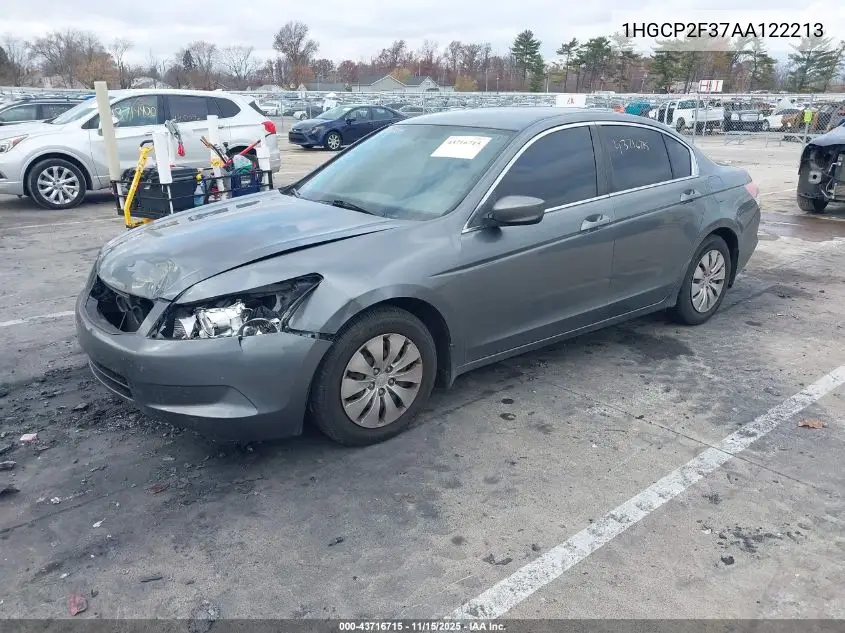 1HGCP2F37AA122213 2010 Honda Accord 2.4 Lx