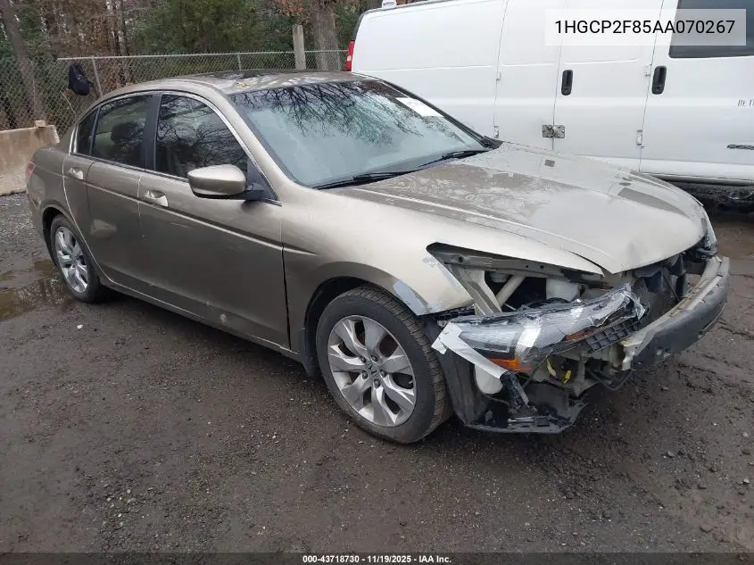 1HGCP2F85AA070267 2010 Honda Accord 2.4 Ex-L
