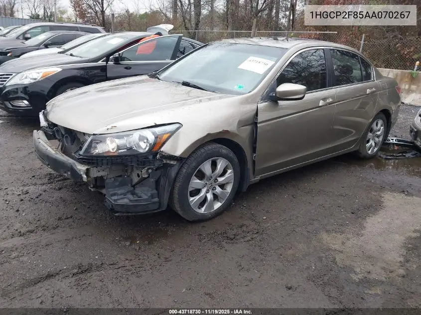 1HGCP2F85AA070267 2010 Honda Accord 2.4 Ex-L