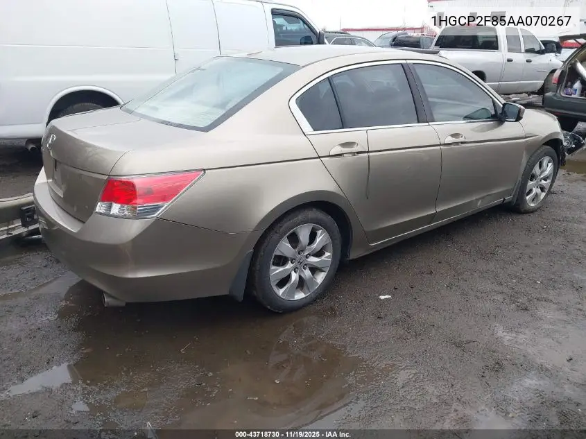 1HGCP2F85AA070267 2010 Honda Accord 2.4 Ex-L