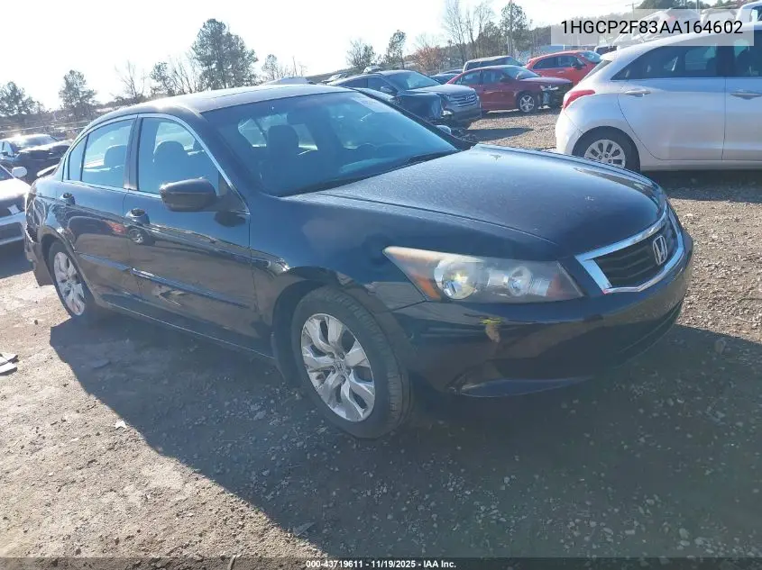 1HGCP2F83AA164602 2010 Honda Accord 2.4 Ex-L