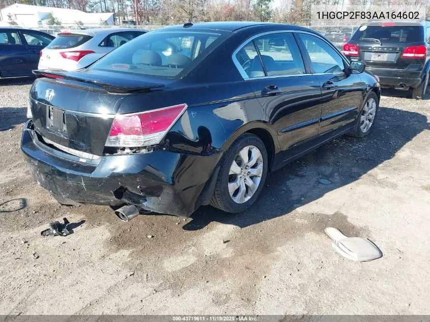 1HGCP2F83AA164602 2010 Honda Accord 2.4 Ex-L