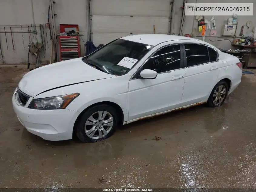 1HGCP2F42AA046215 2010 Honda Accord 2.4 Lx-P