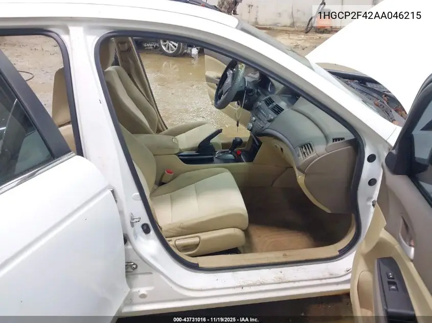 1HGCP2F42AA046215 2010 Honda Accord 2.4 Lx-P