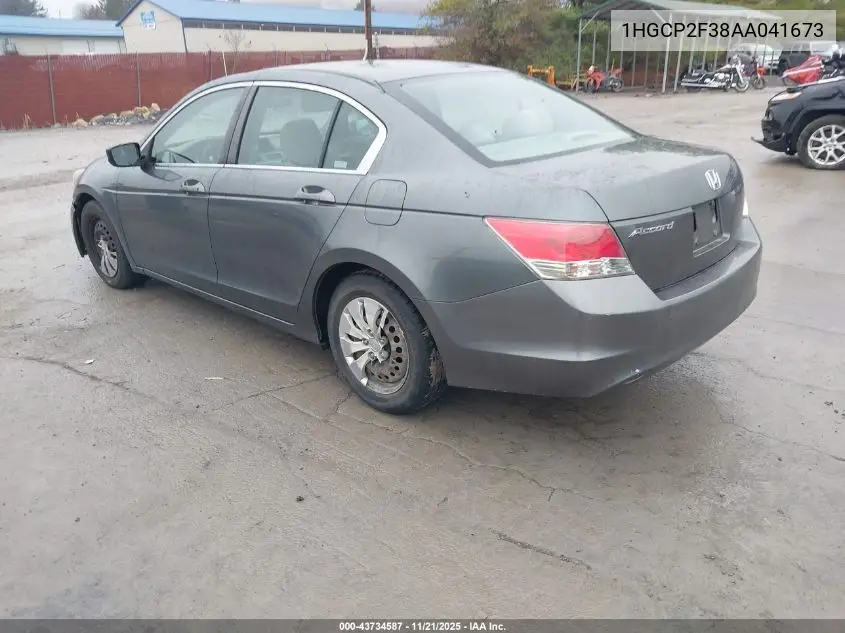 1HGCP2F38AA041673 2010 Honda Accord 2.4 Lx