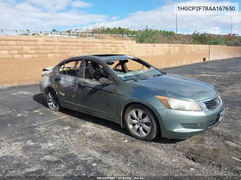 1HGCP2F78AA167650 2010 Honda Accord 2.4 Ex