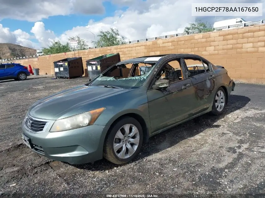 1HGCP2F78AA167650 2010 Honda Accord 2.4 Ex