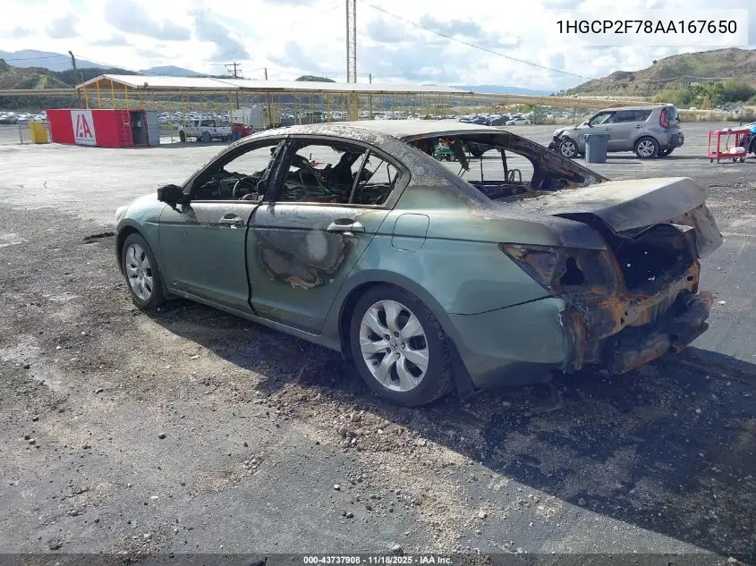 1HGCP2F78AA167650 2010 Honda Accord 2.4 Ex