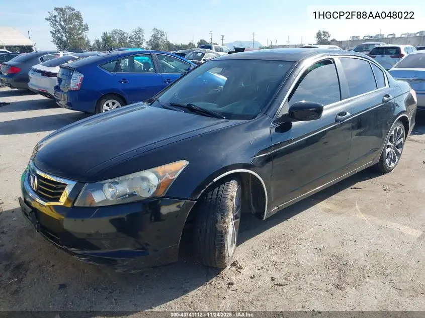 1HGCP2F88AA048022 2010 Honda Accord 2.4 Ex-L