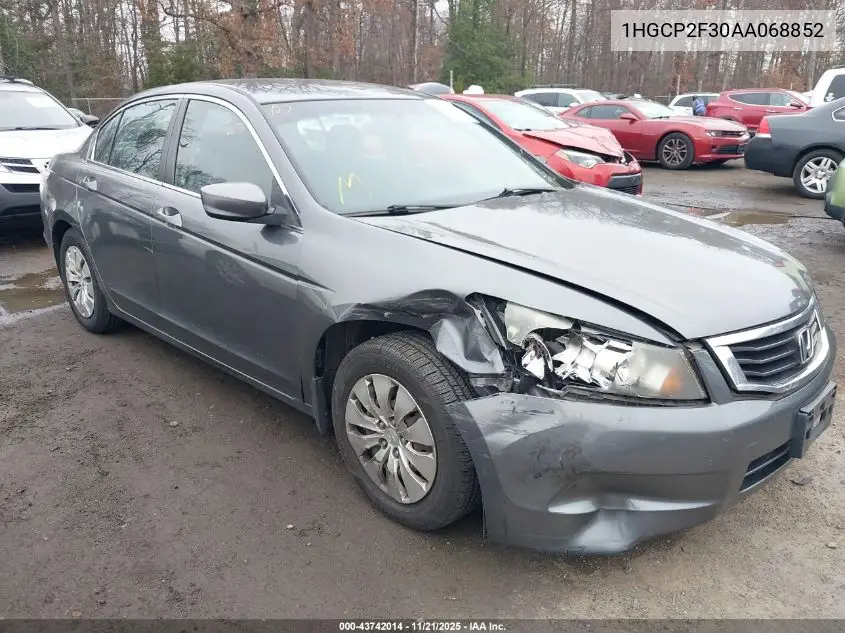 1HGCP2F30AA068852 2010 Honda Accord 2.4 Lx