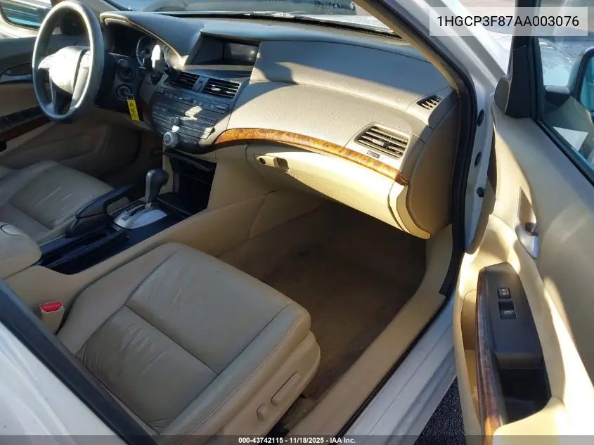 1HGCP3F87AA003076 2010 Honda Accord 3.5 Ex-L